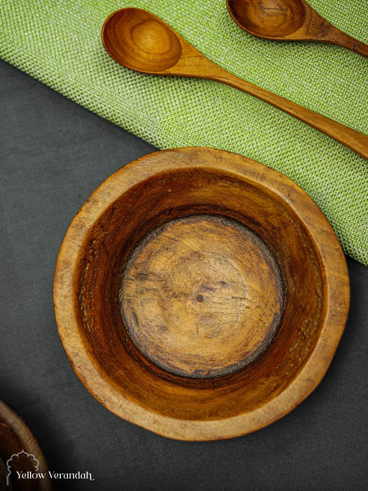 Teak Wood Serving Bowl - 7"