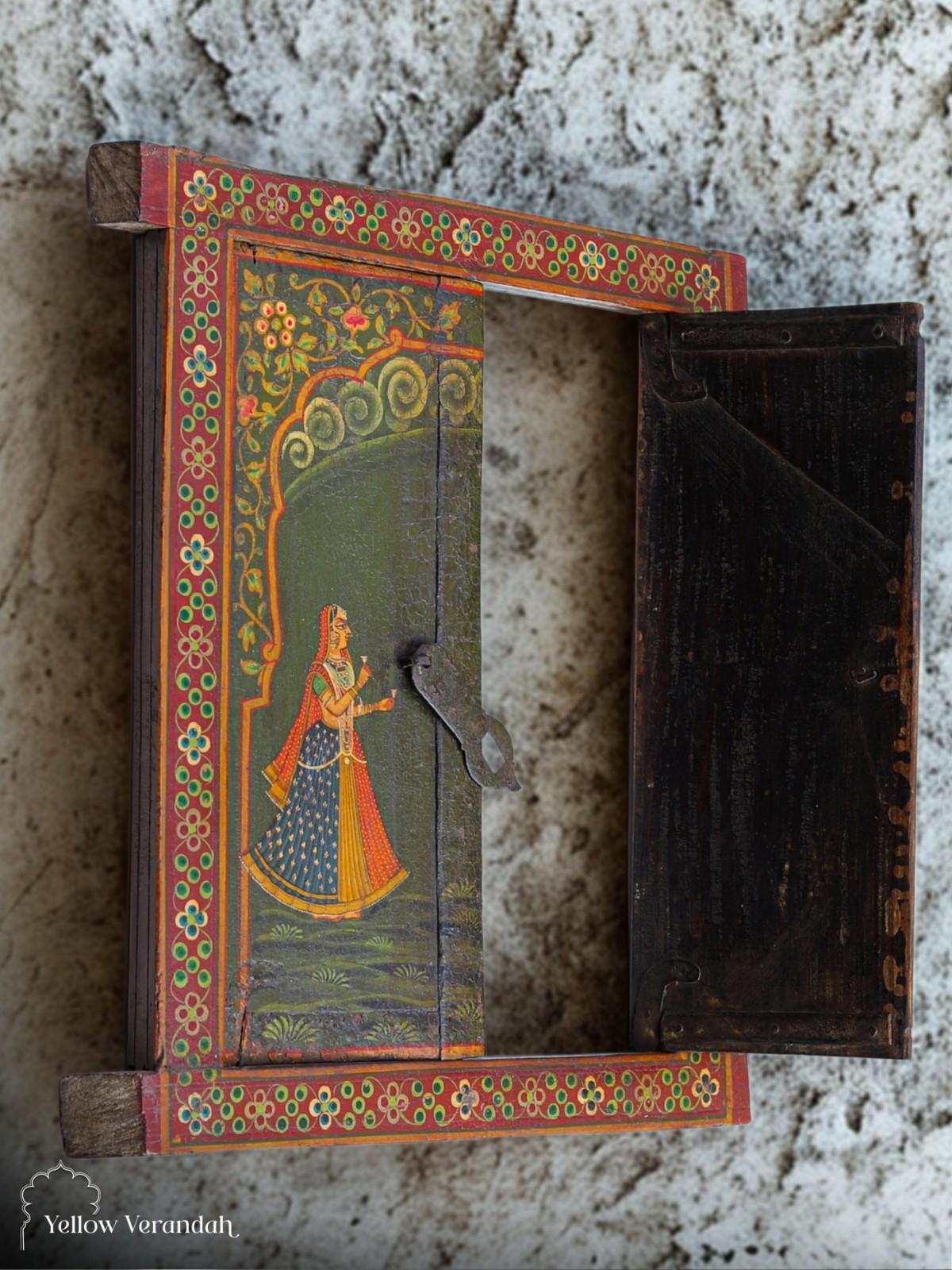 Pichwai Handpainted Wall Panel Window