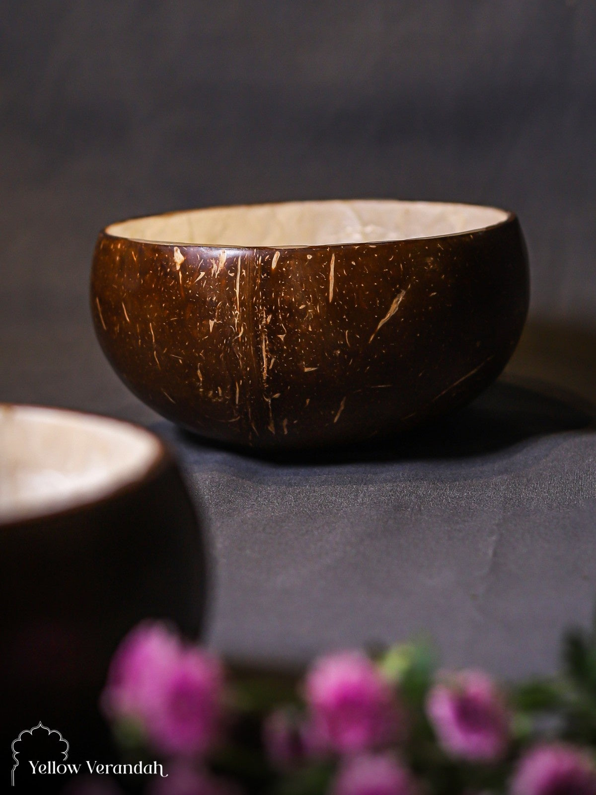 Natural Coconut Bowl - White Sea Shell