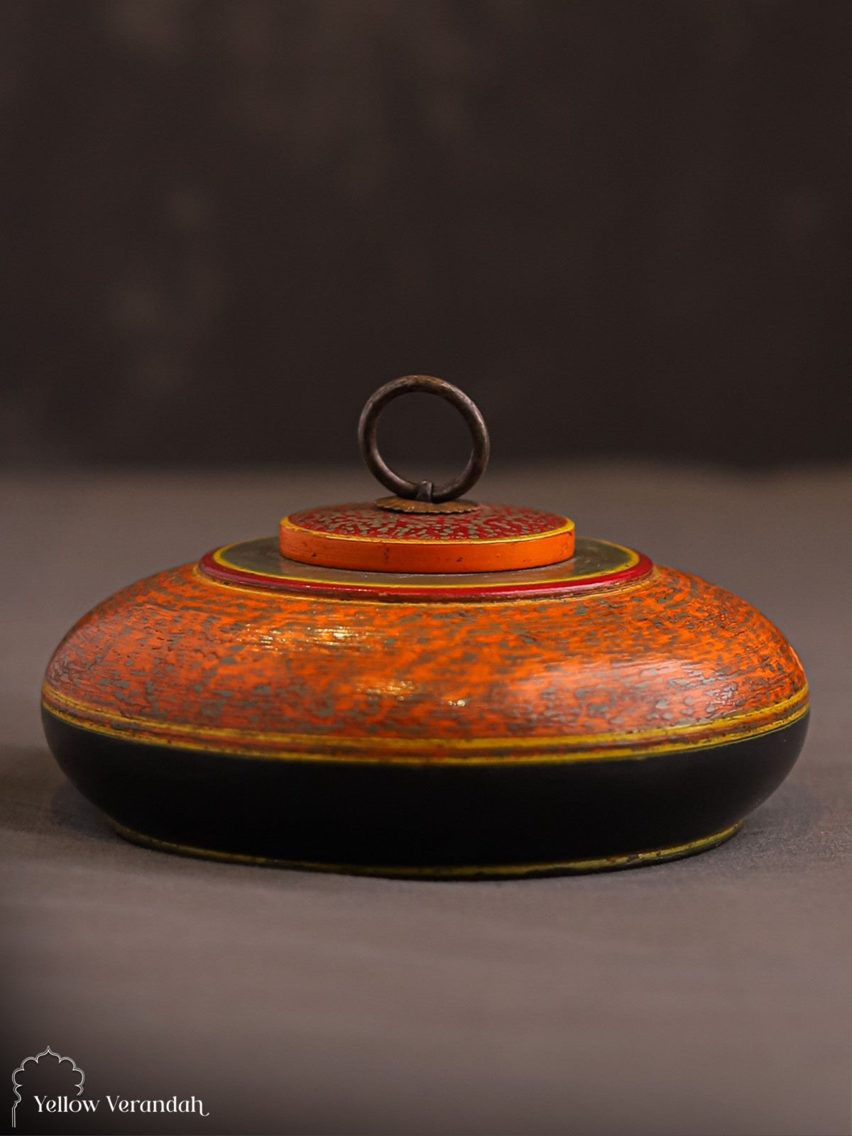 Vintage Tibetan Wooden Coin Box