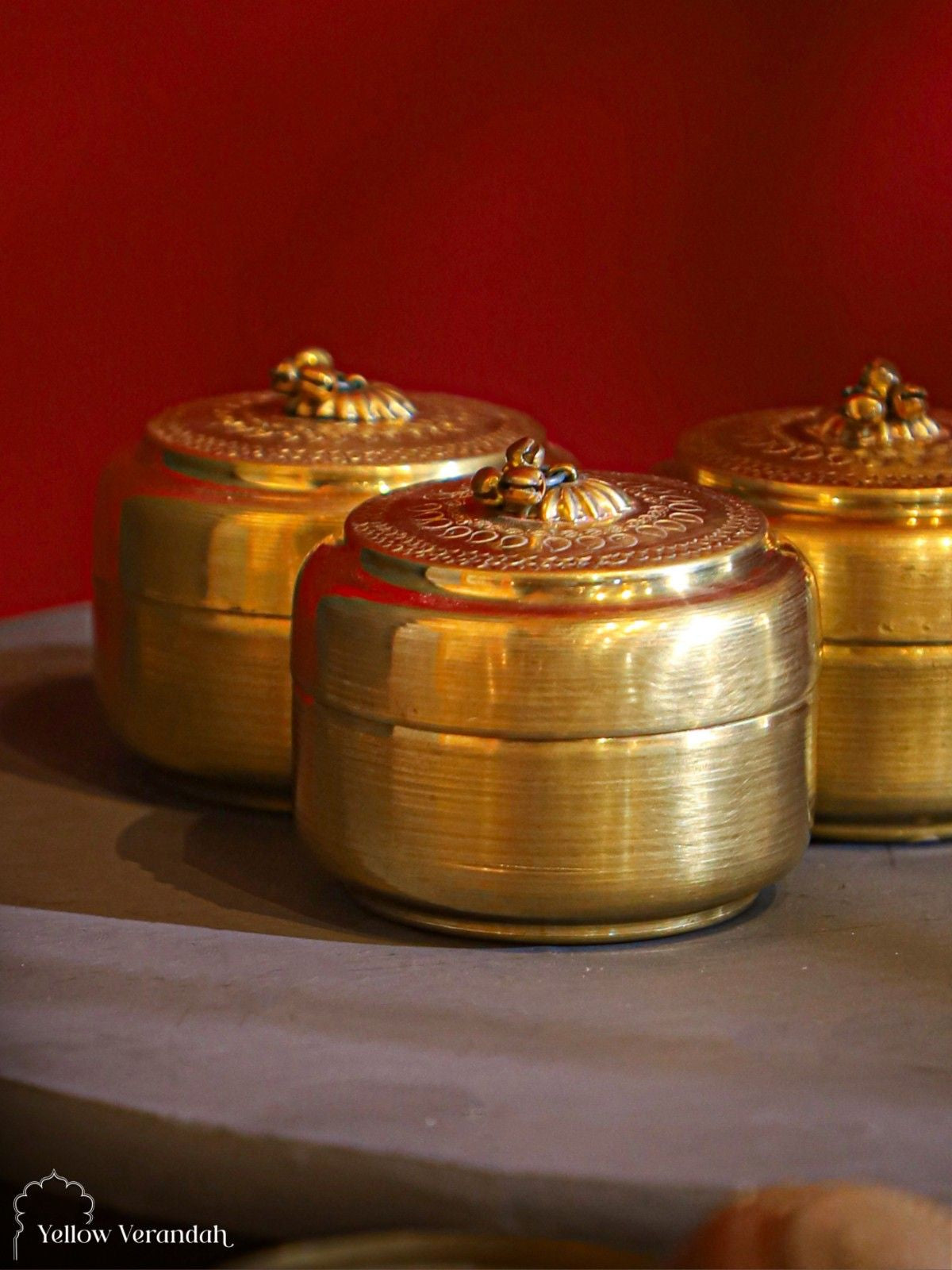 Vintage Brass Paan Box