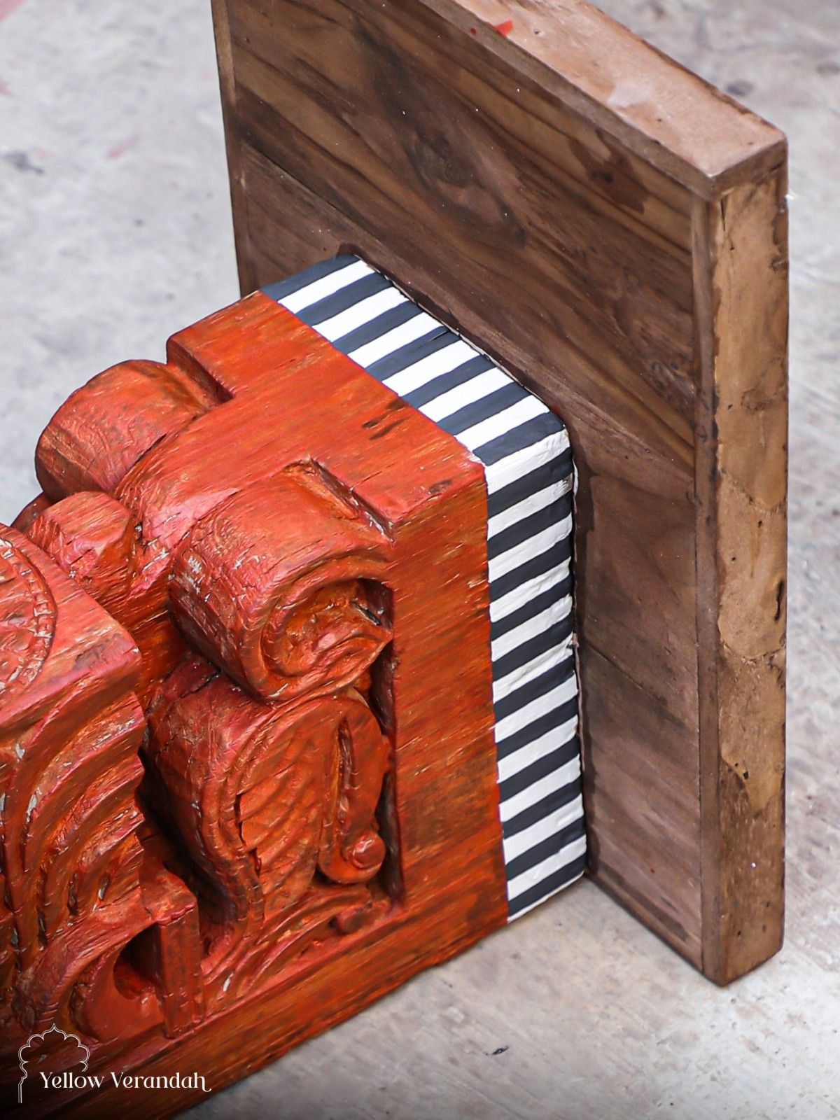 Antique Wooden Bracket Wall Shelf