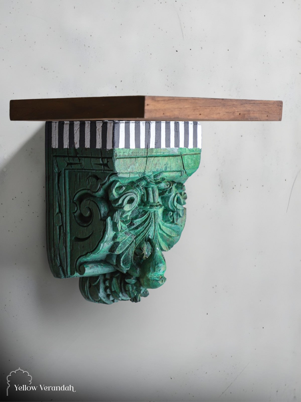 Antique Wooden Bracket Wall Shelf