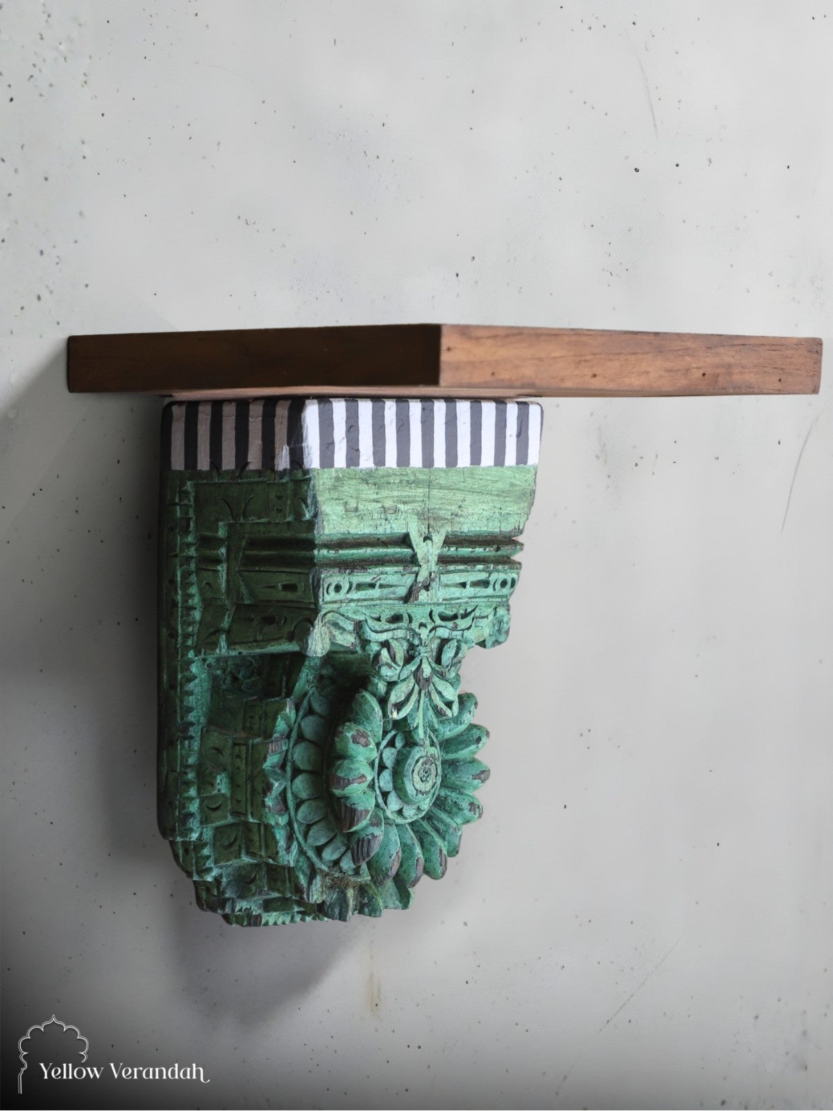 Antique Wooden Bracket Wall Shelf