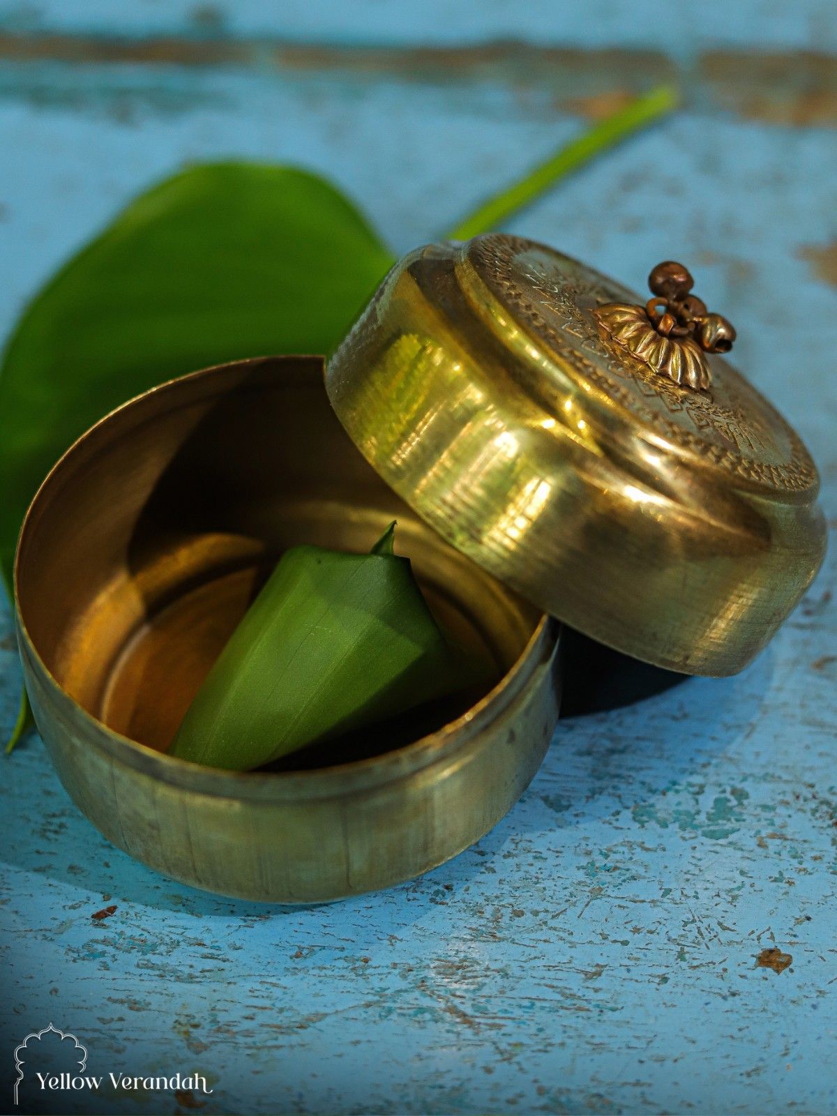 Vintage Brass Paan Box