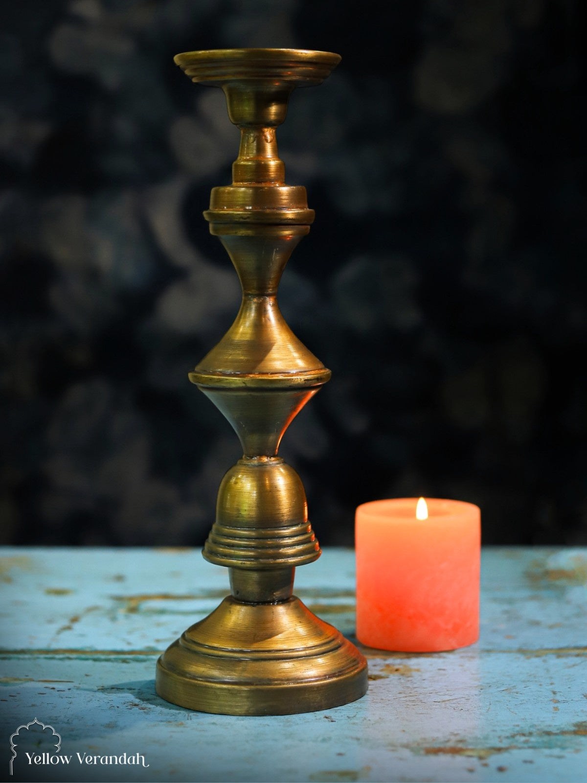 Vintage Brass Candle Stand