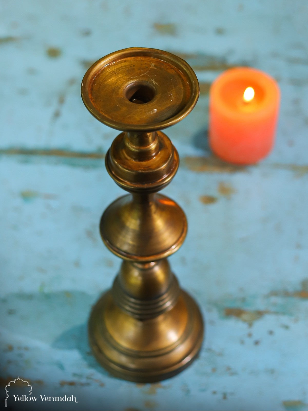 Vintage Brass Candle Stand