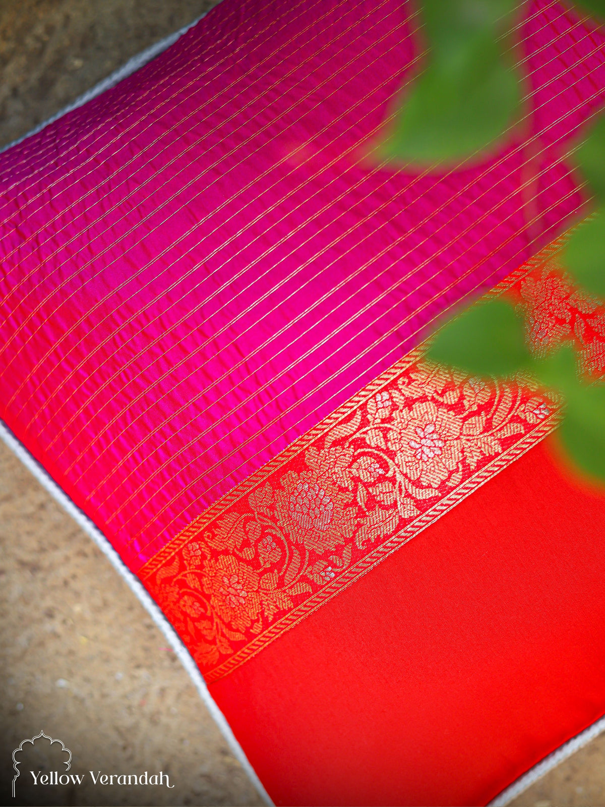 Kanchipuram Silk Cushion Cover - 16"x16"