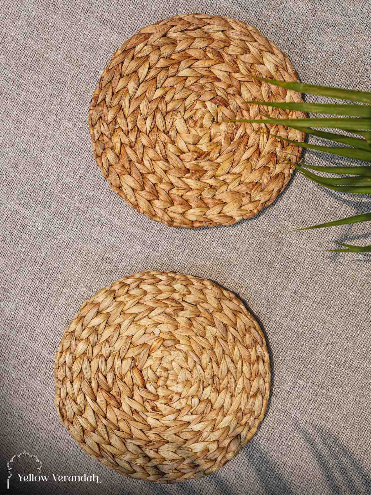 Handwoven Water Hyacinth Placemat - 8"