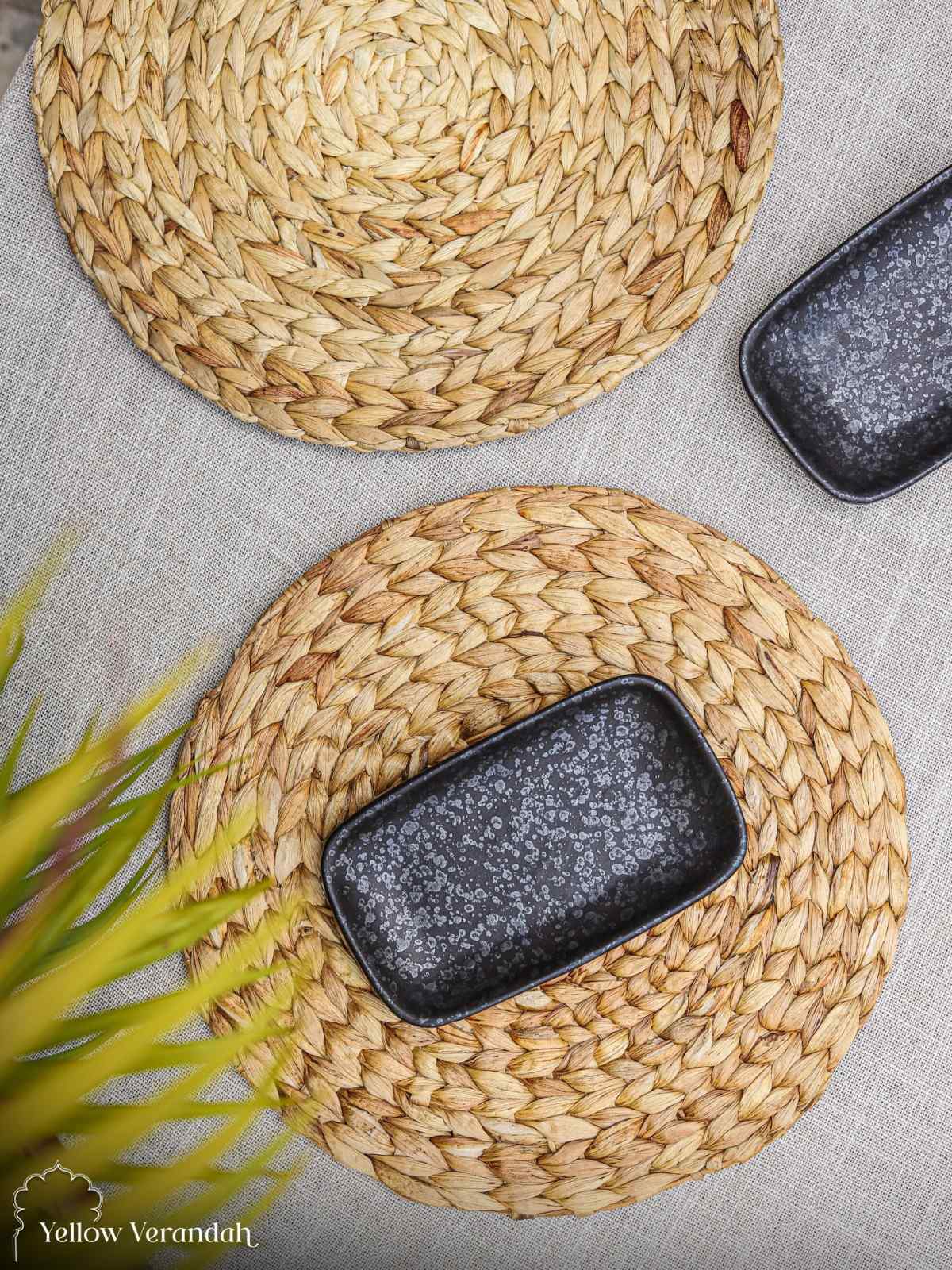 Handwoven Water Hyacinth Placemat - 12"