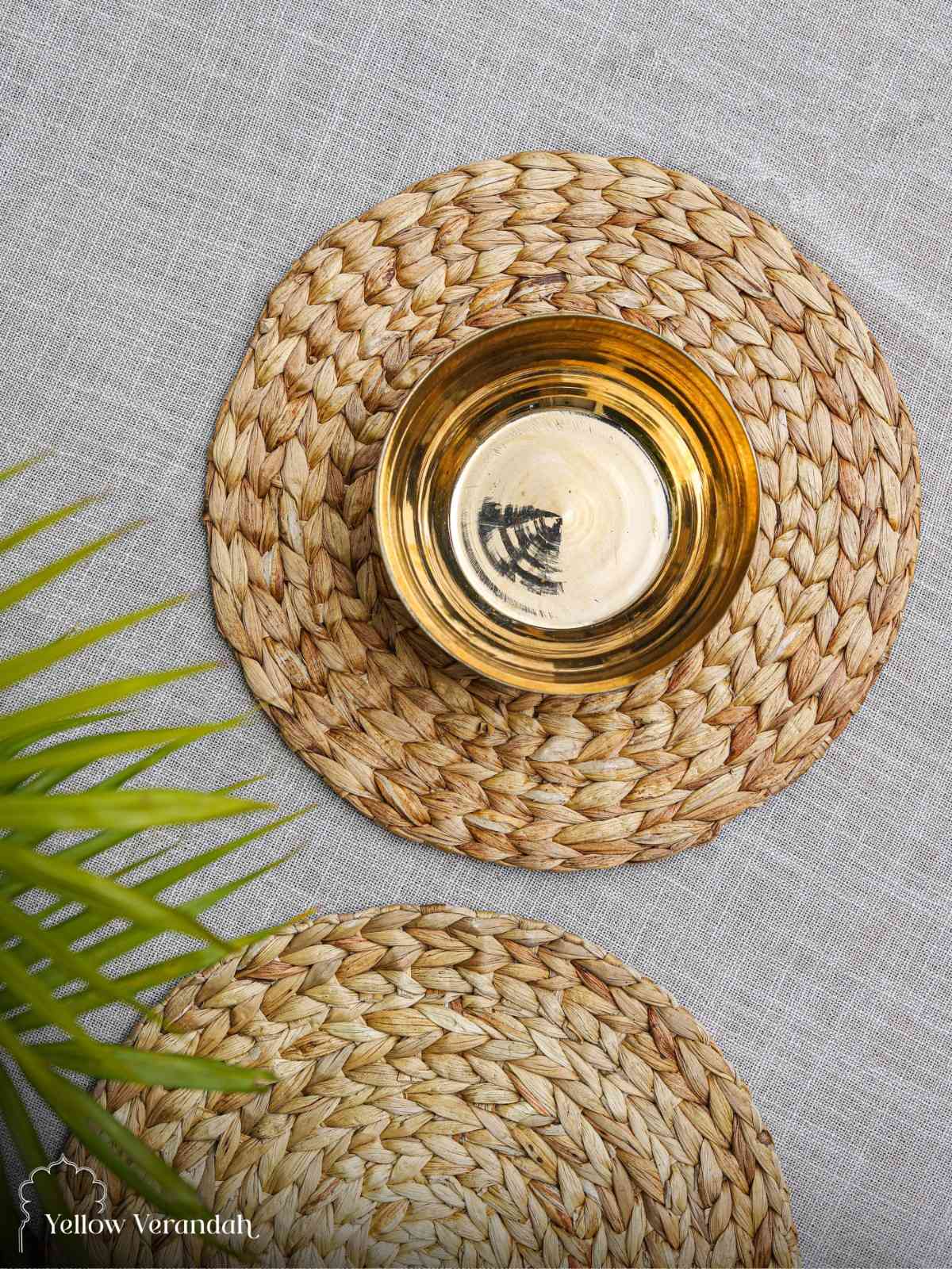 Handwoven Water Hyacinth Placemat - 12"