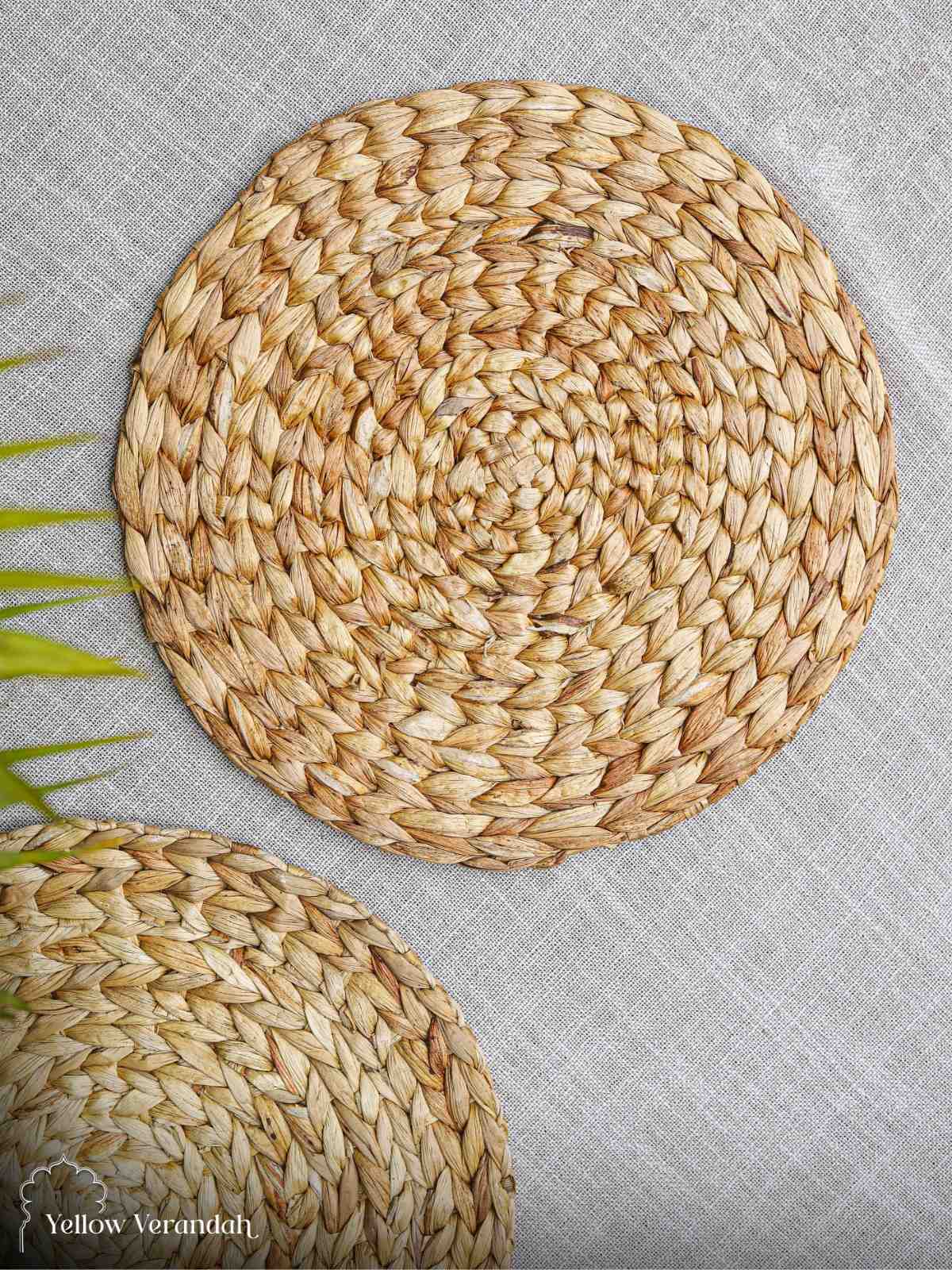 Handwoven Water Hyacinth Placemat - 12"
