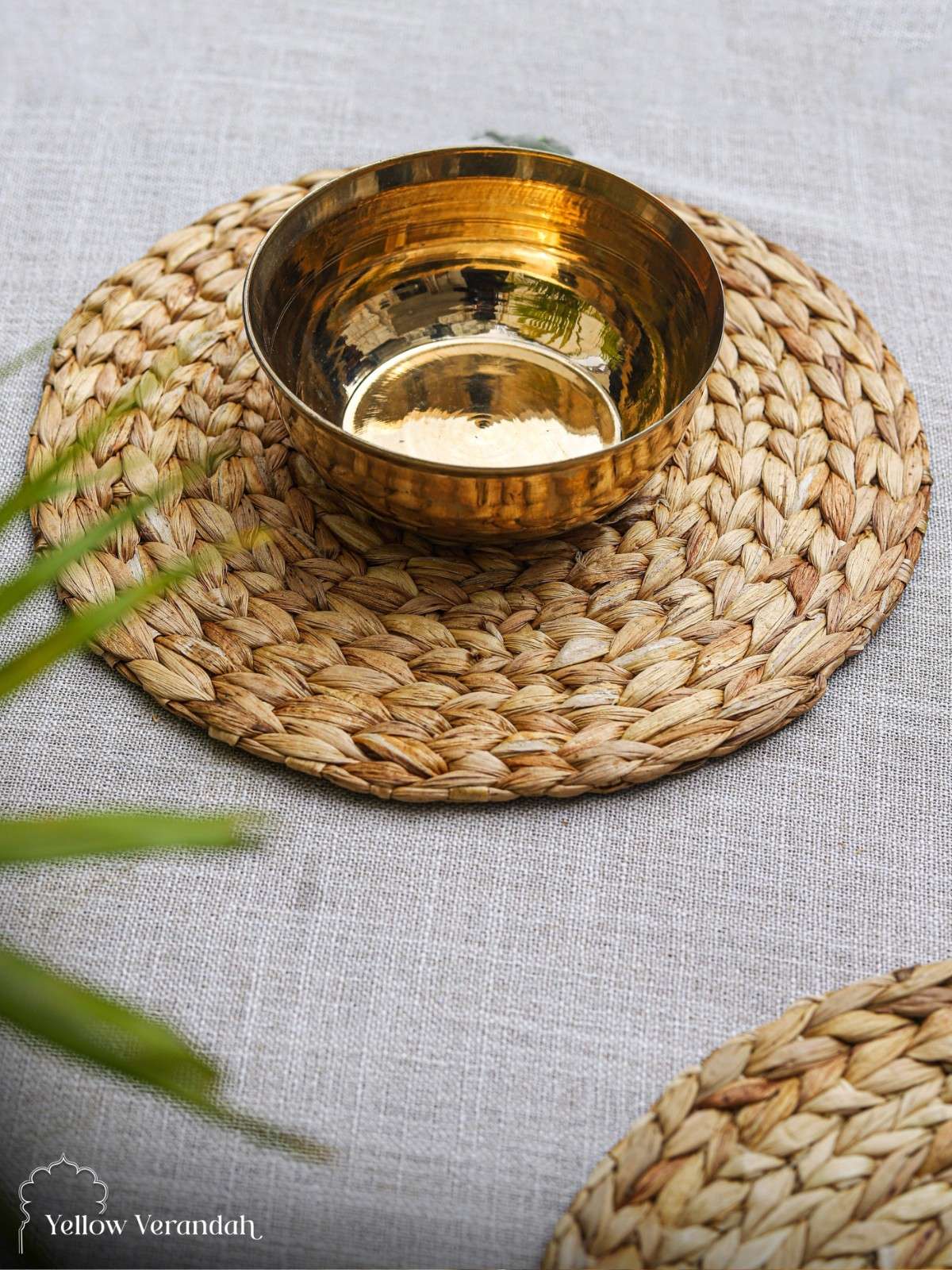 Handwoven Water Hyacinth Placemat - 12"