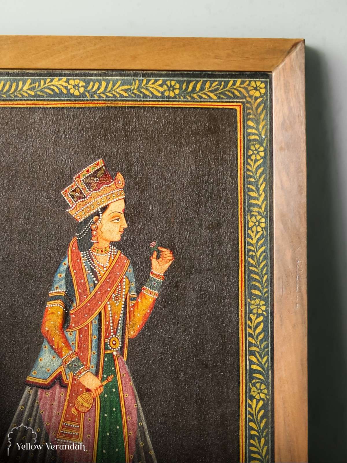Vintage Painting - Indian Queen Portrait