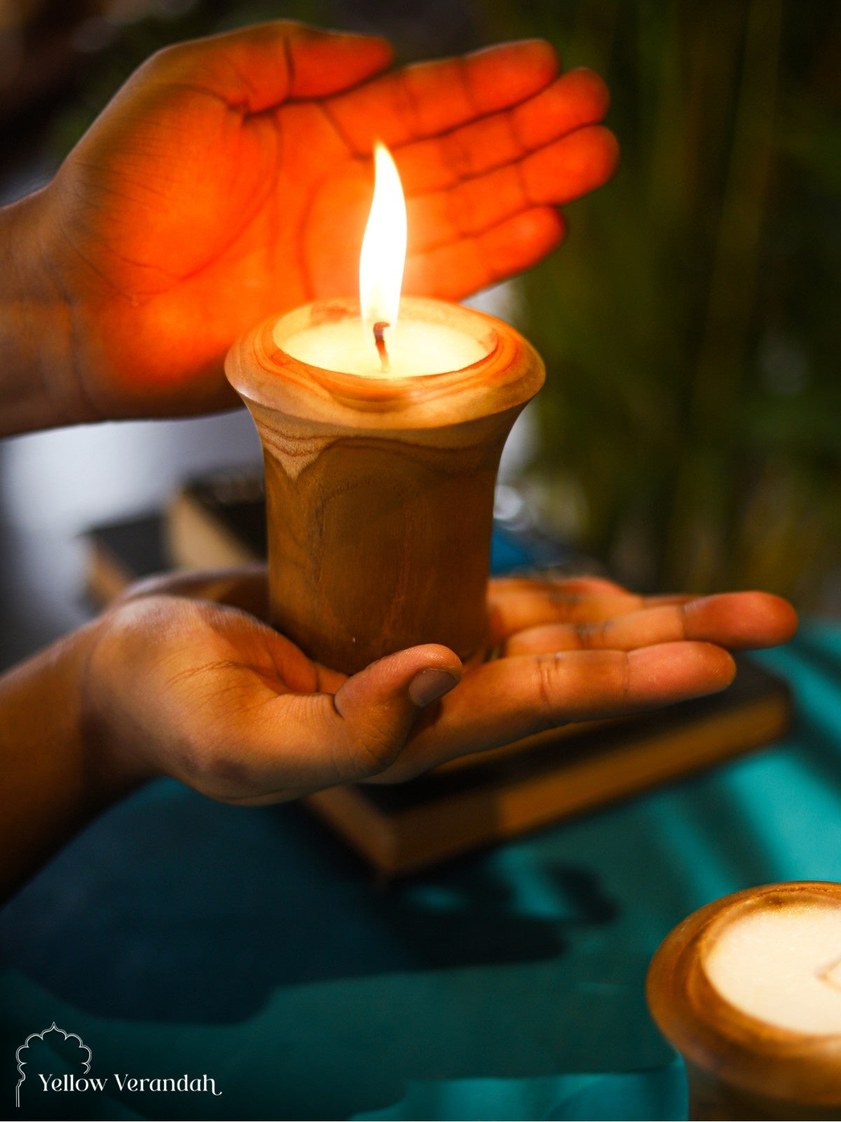Wooden Aroma Candle - 3.5"