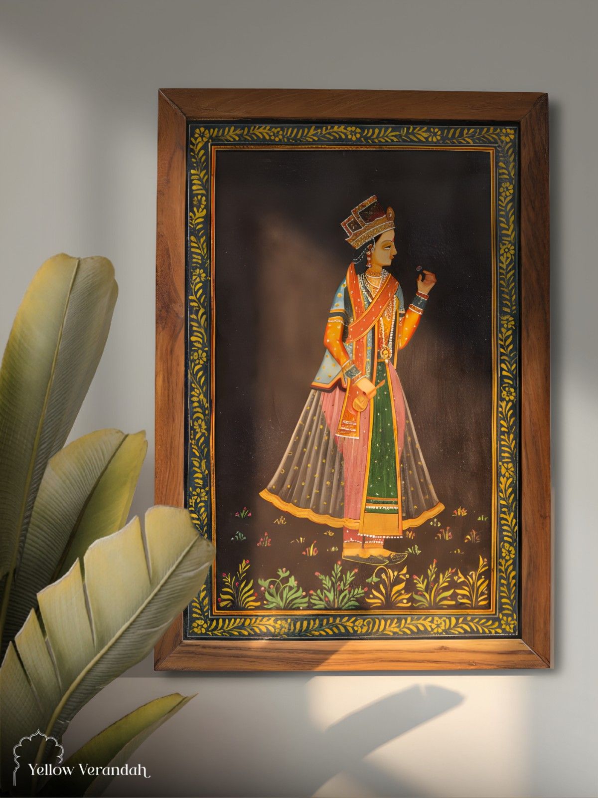 Vintage Painting - Indian Queen Portrait