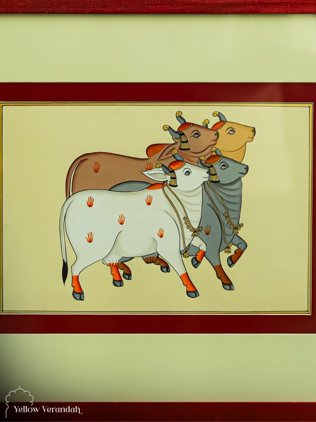 Pichwai Cow Original Painting - Framed