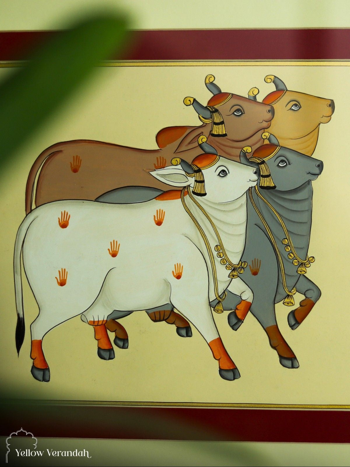 Pichwai Cow Original Painting - Framed