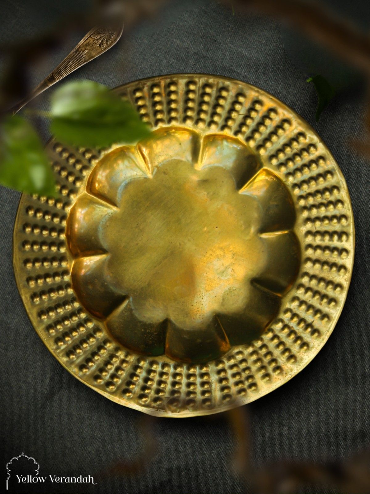 Vintage Brass Plate - 6"