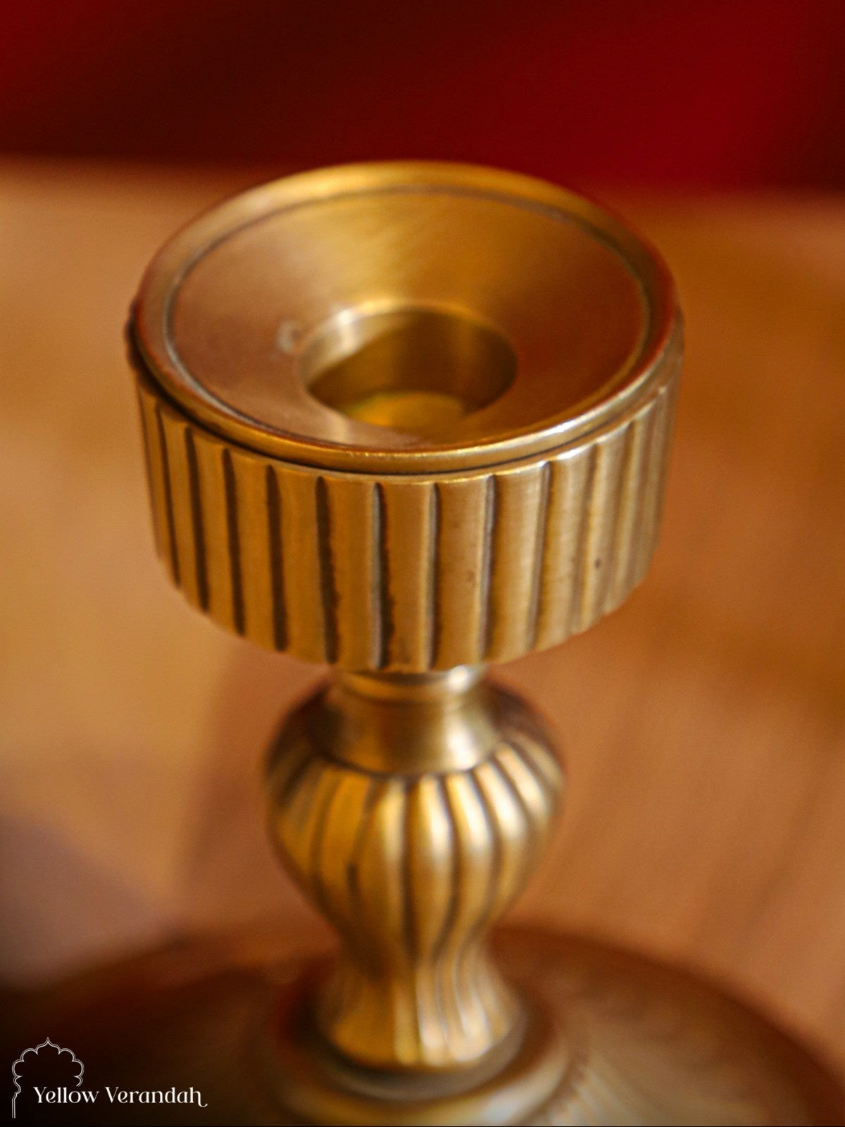 Vintage Brass Candle Stand