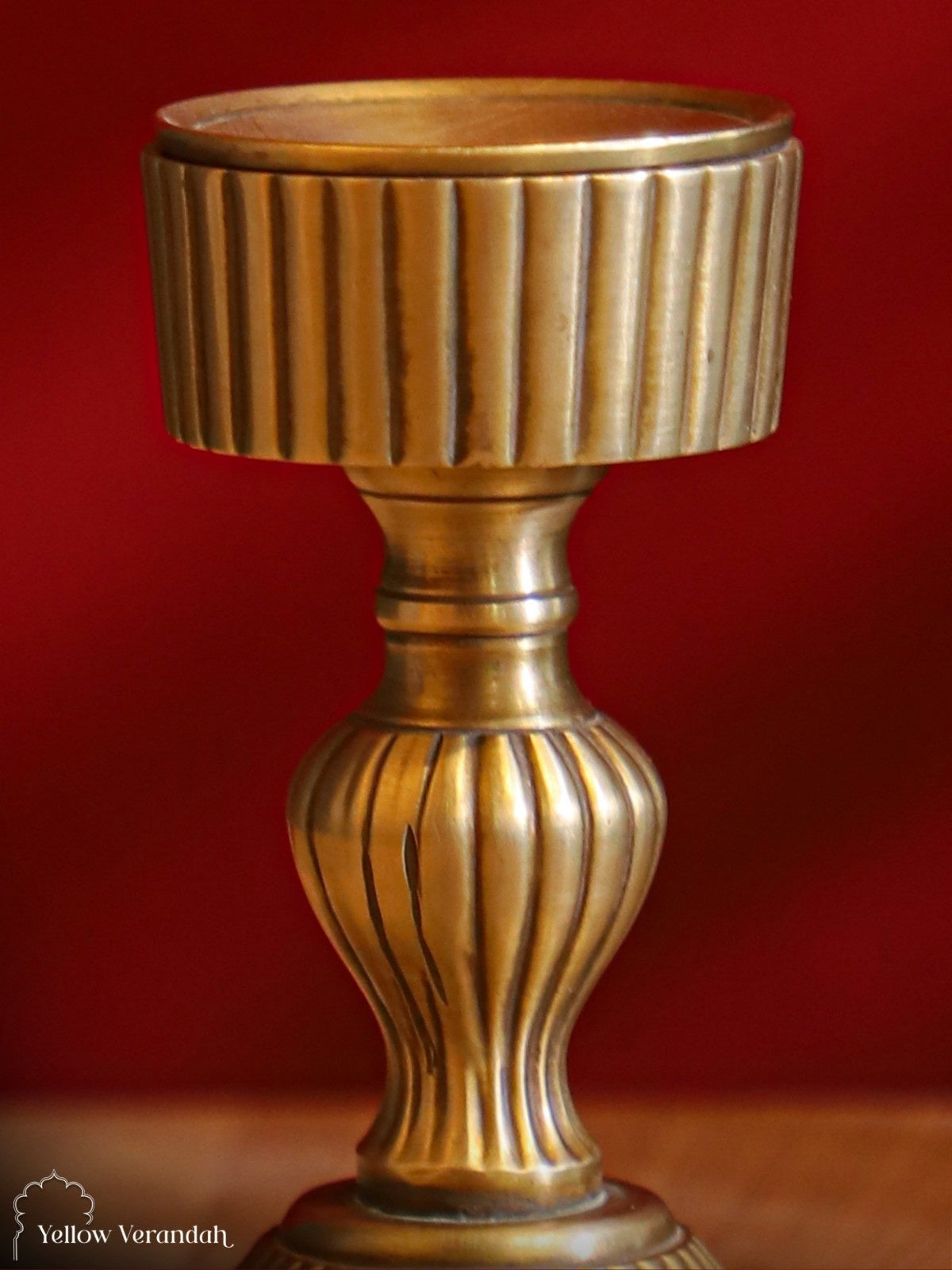 Vintage Brass Candle Stand