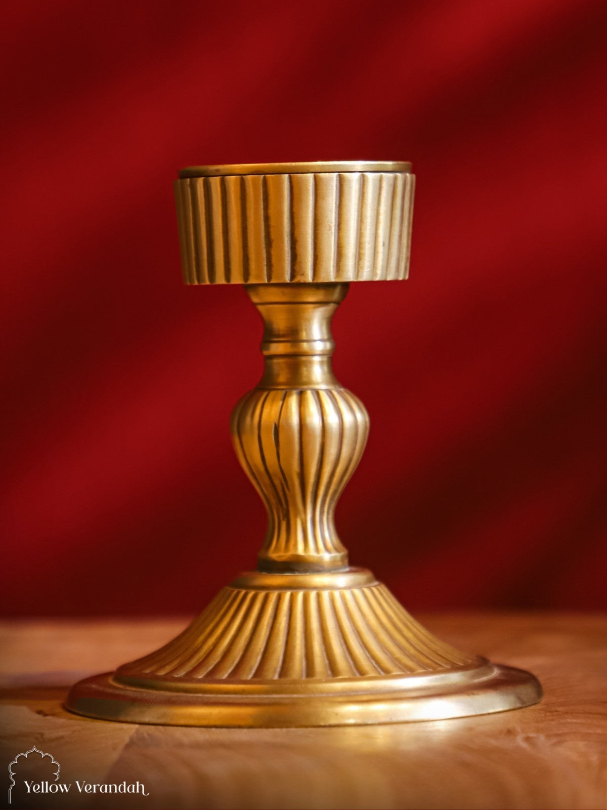 Vintage Brass Candle Stand