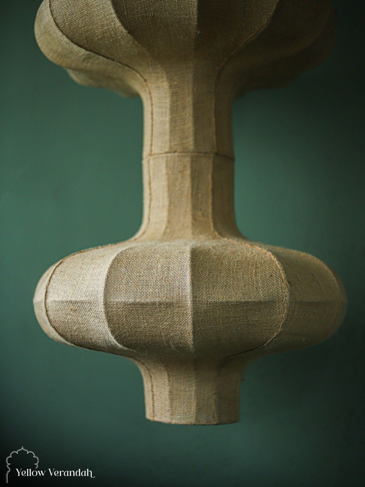 Sculptural Hourglass Jute Pendant Light