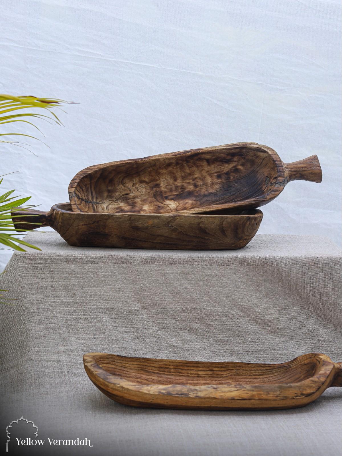 Teak Wood Serving Platter - 19" Long