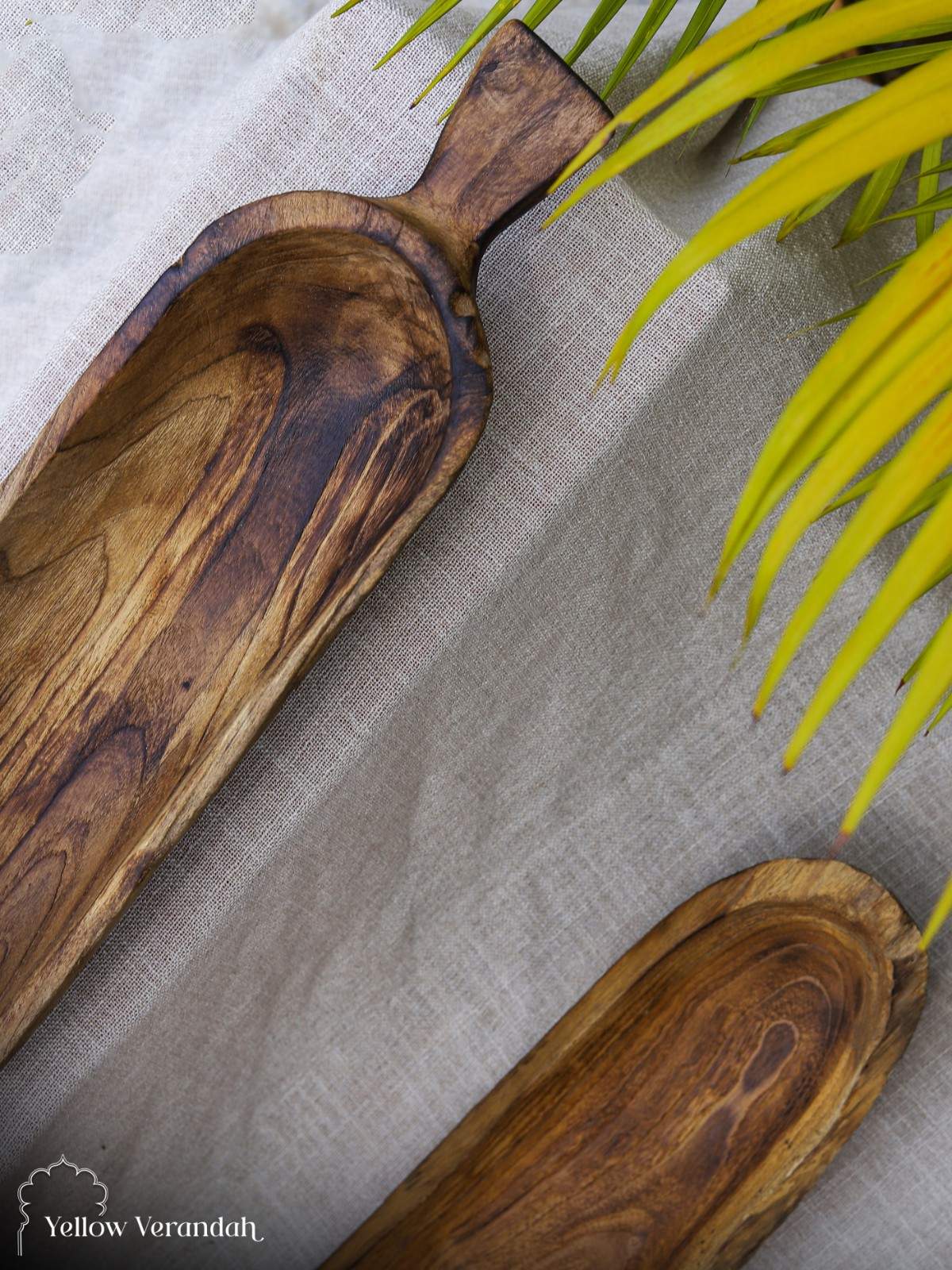Teak Wood Serving Platter - 19" Long