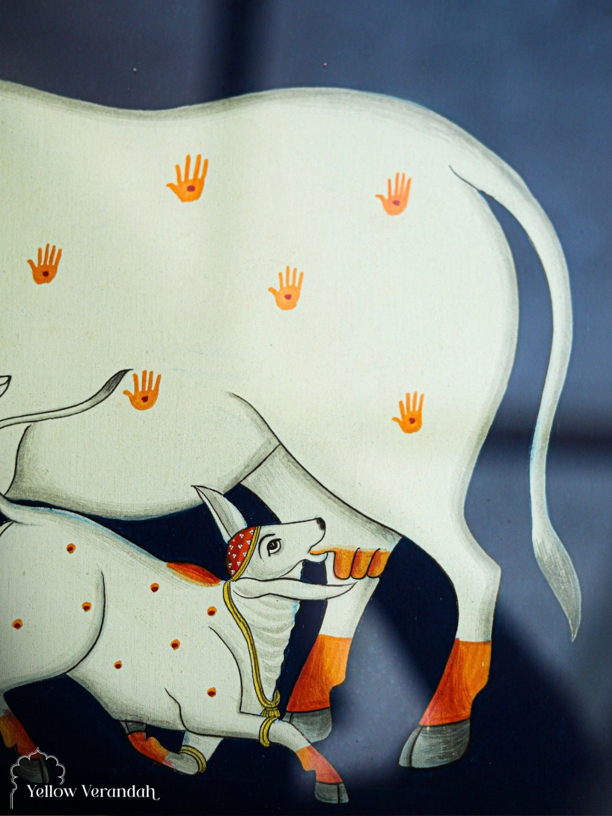 Pichwai Cow Original Painting - Framed