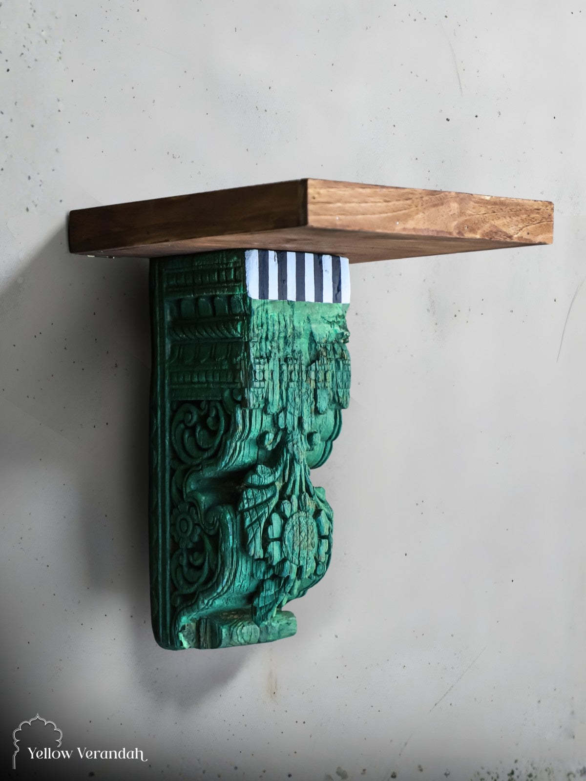 Antique Wooden Bracket Wall Shelf