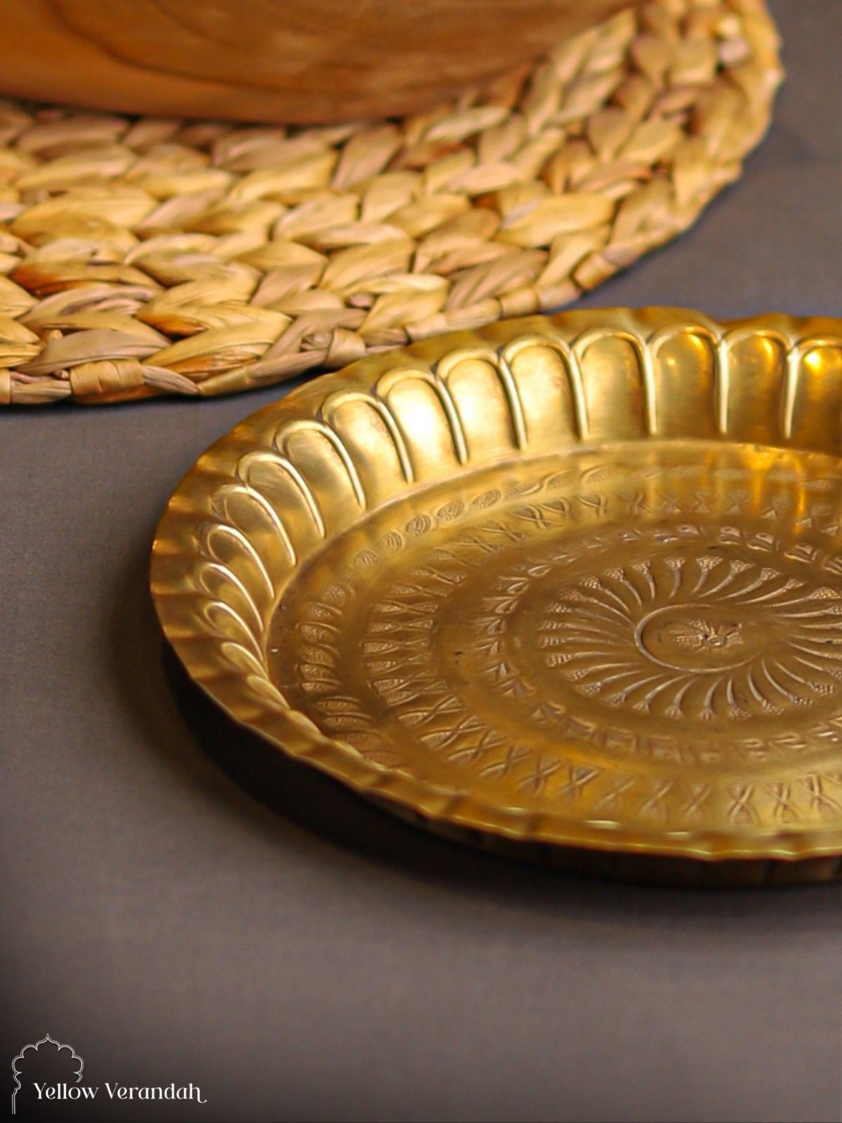 Vintage Brass Plate - 7.5"