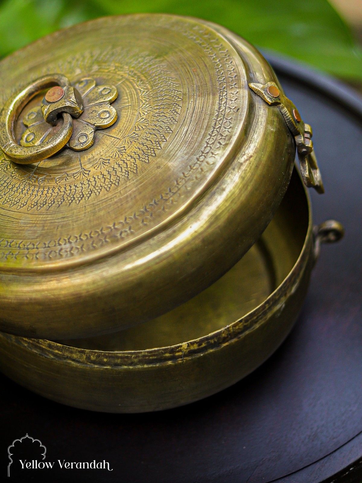 Vintage Brass Chapati Box - Dia 7"