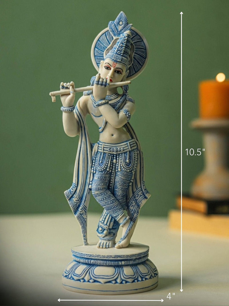 Krishna Sculpture - Marble God Statue