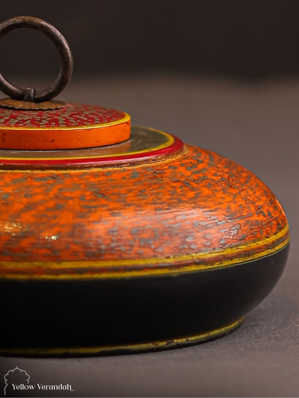 Vintage Tibetan Wooden Coin Box