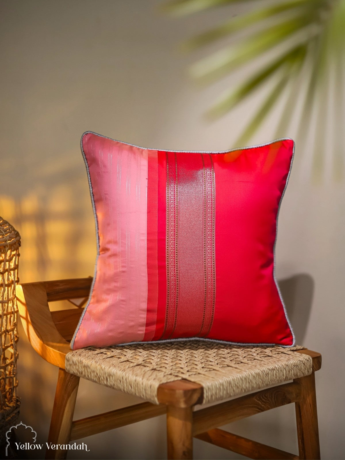 Kanchipuram Silk Cushion Cover - 16"x16"
