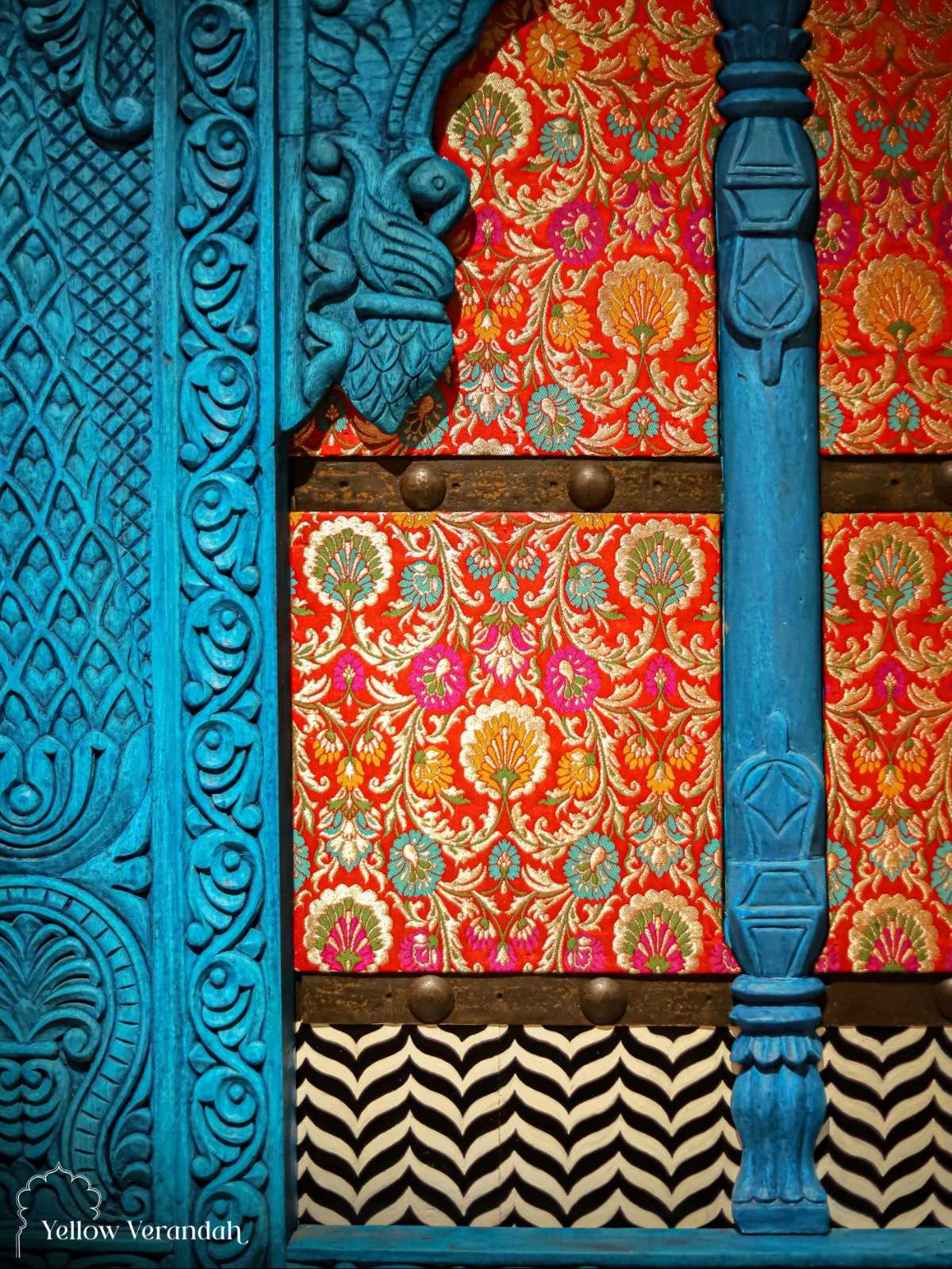 Wooden Blue Jharokha in Royal Banaras