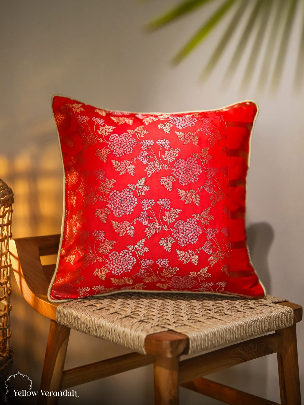 Kanchipuram Silk Cushion Cover - 16"x16"
