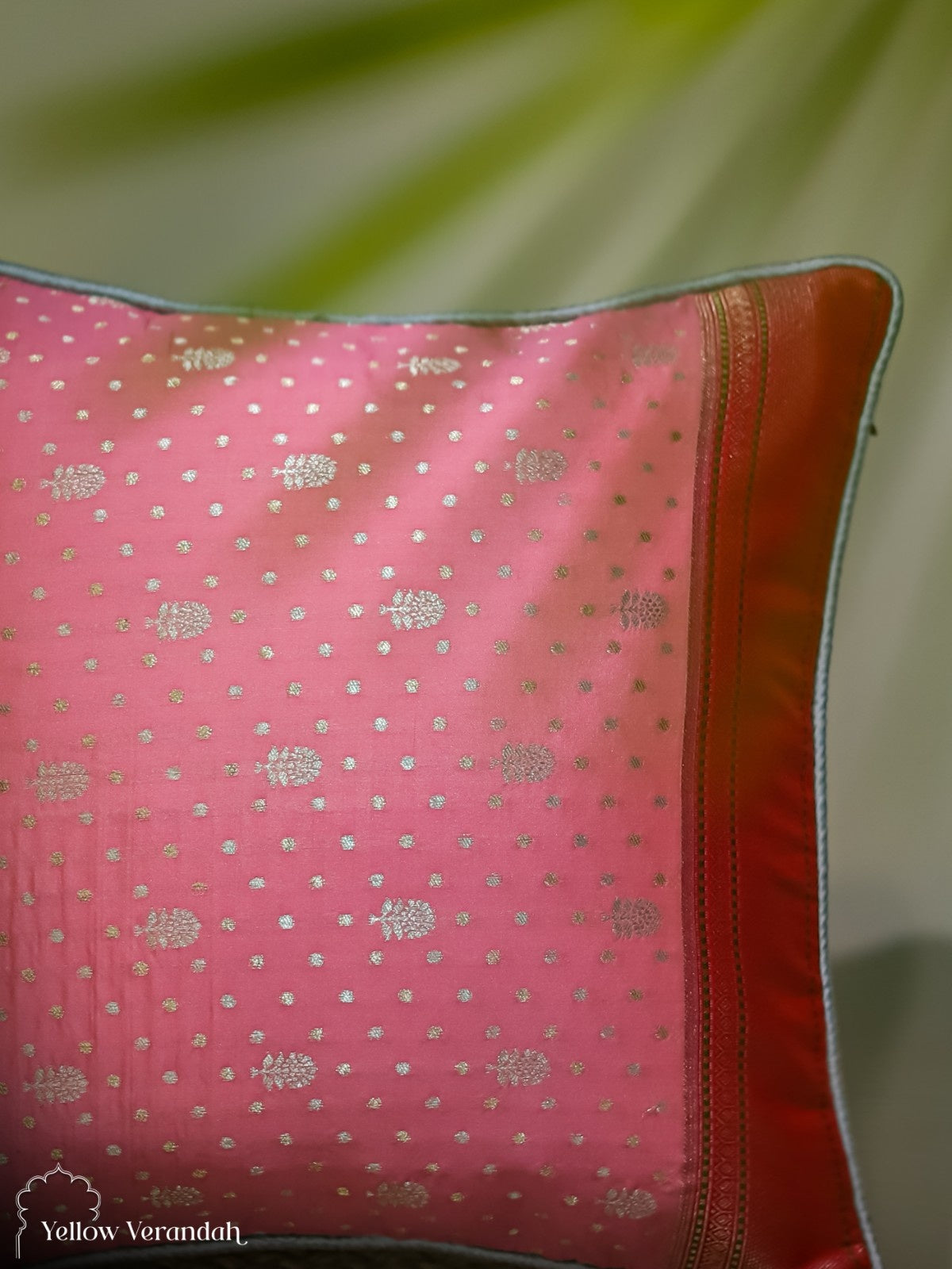 Kanchipuram Silk Cushion Cover - 16"x16"