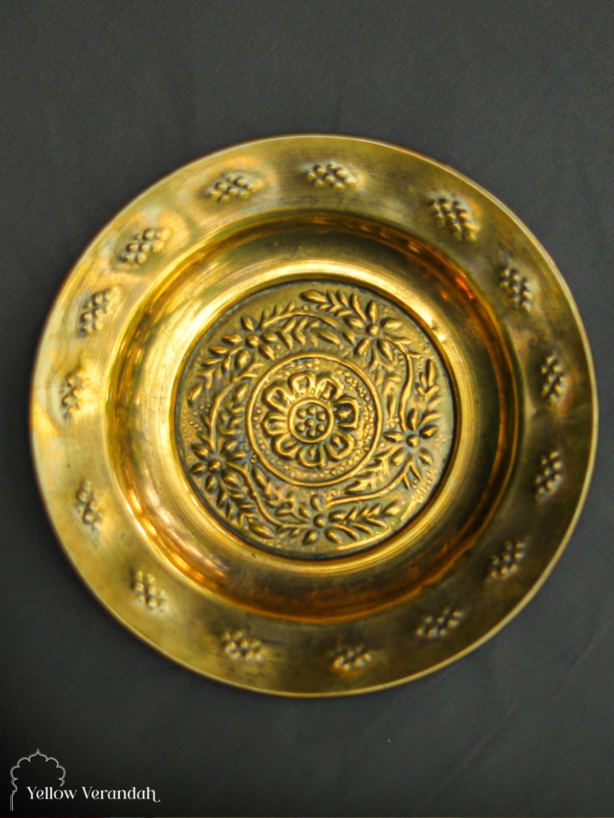 Vintage Brass Plate - 7.5"