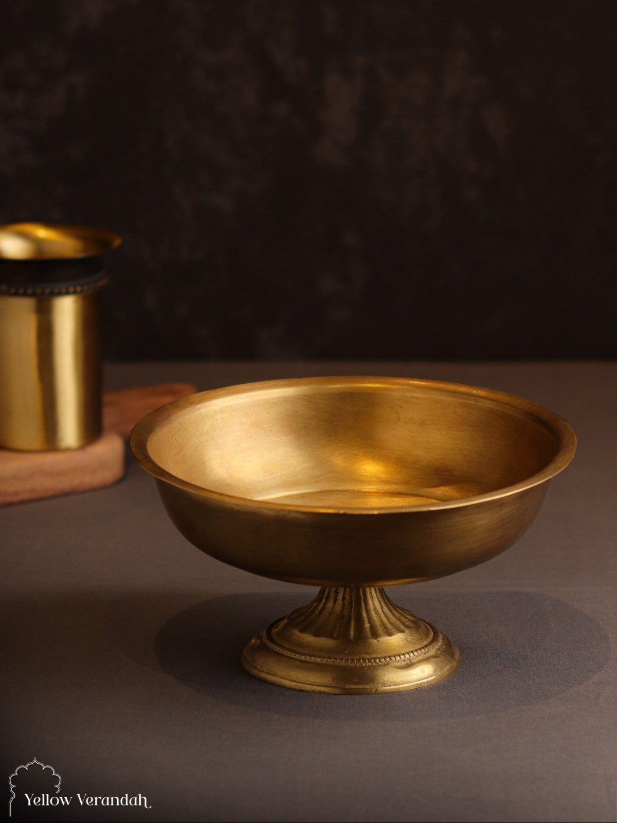 Vintage Brass Carving Planter
