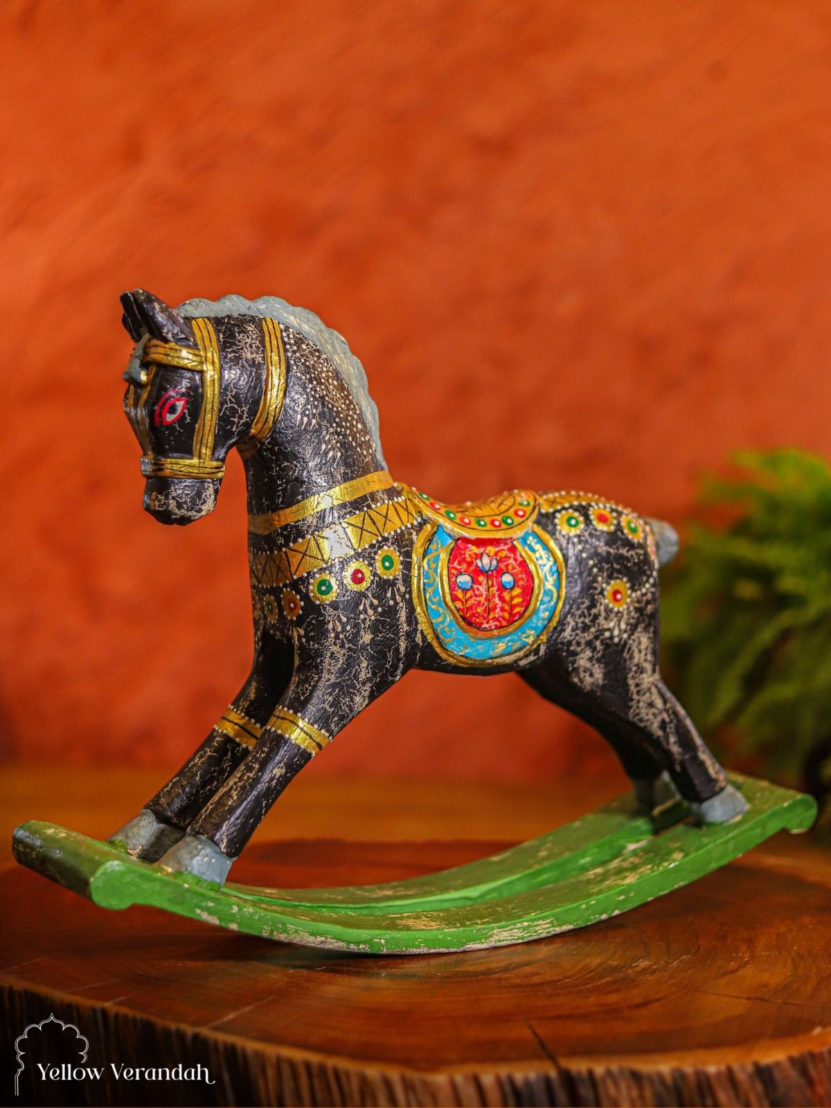 Antique Wooden Rocking Horse
