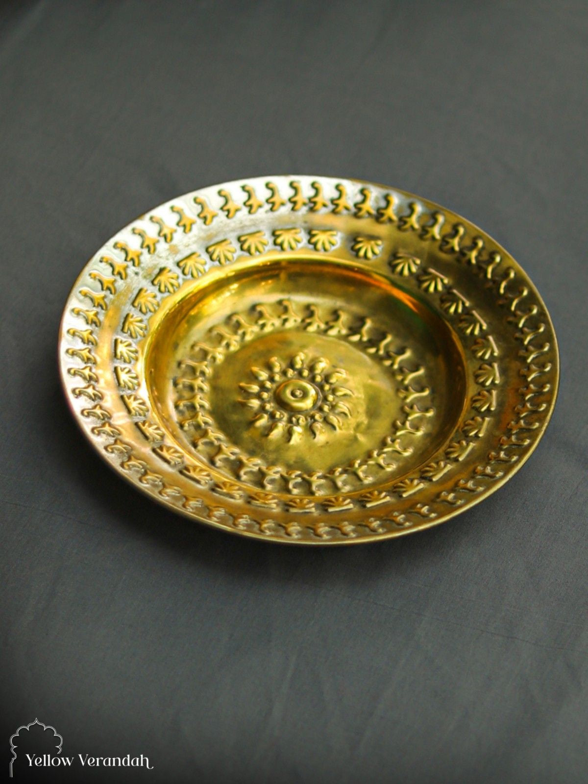 Vintage Brass Plate - 8"