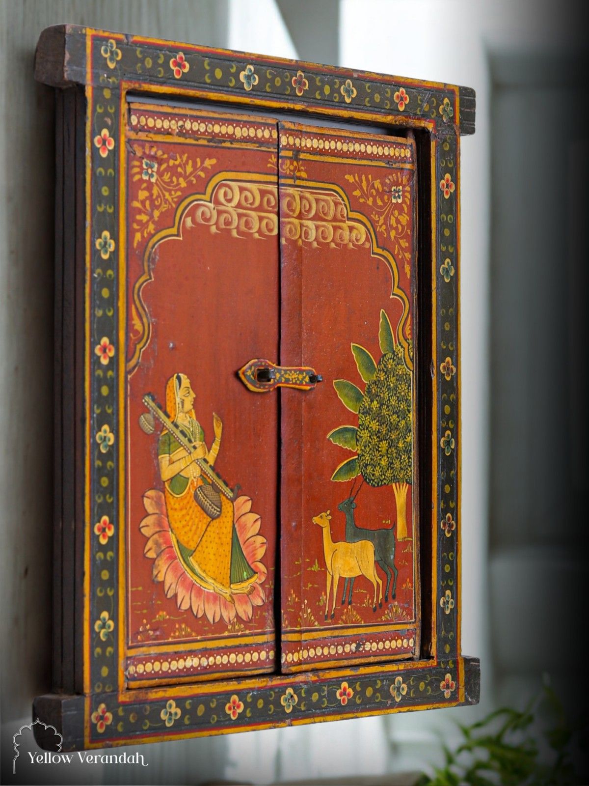 Pichwai Handpainted Wall Panel Window