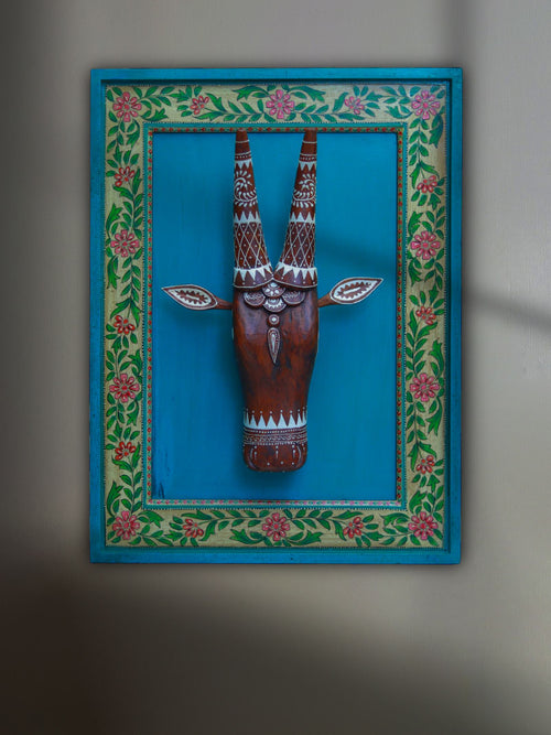 Antique Wooden Frame with Nandi