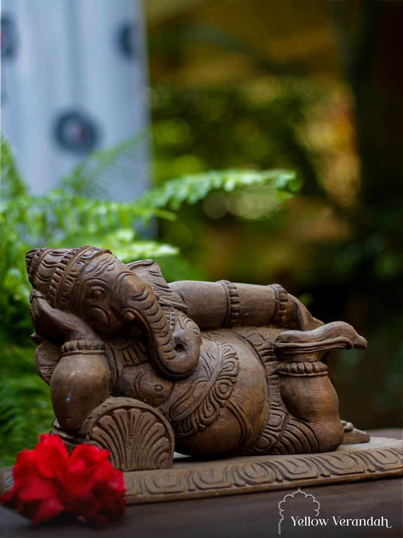 Antique Wooden Ganesha 