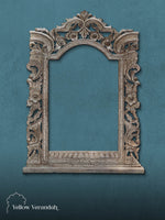 Antiqued White Victorian Mirror 