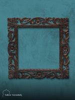 Antiqued Wooden Carving Mirror