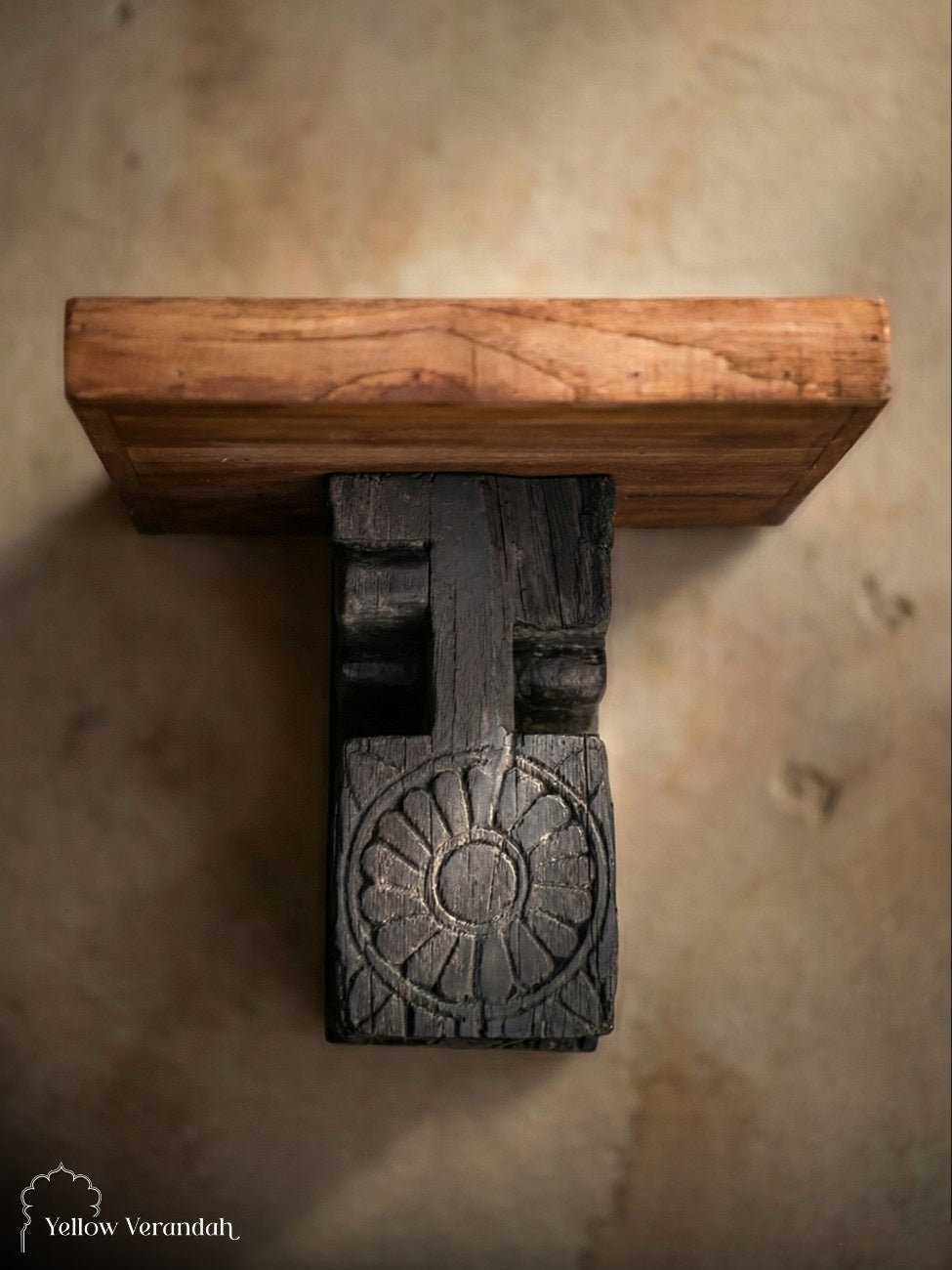 Antique Wooden Bracket Wall Shelf