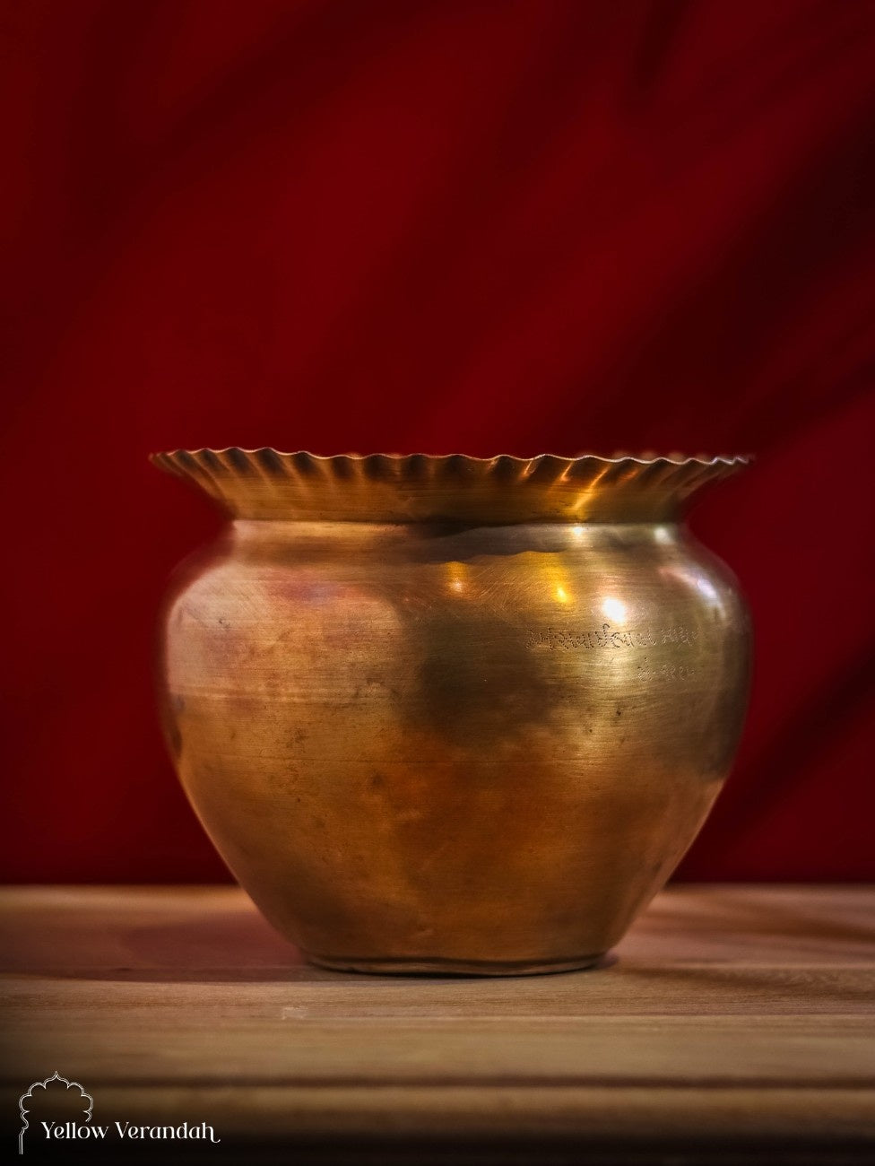 Vintage Brass Carving Planter